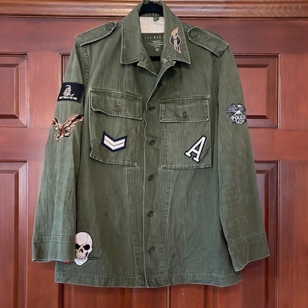 Vintage renewal Jacks B military utility patched jacket